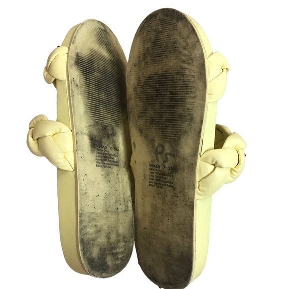 Rachel Zoe braided double strap bright yellow slides - Picture 9 of 9